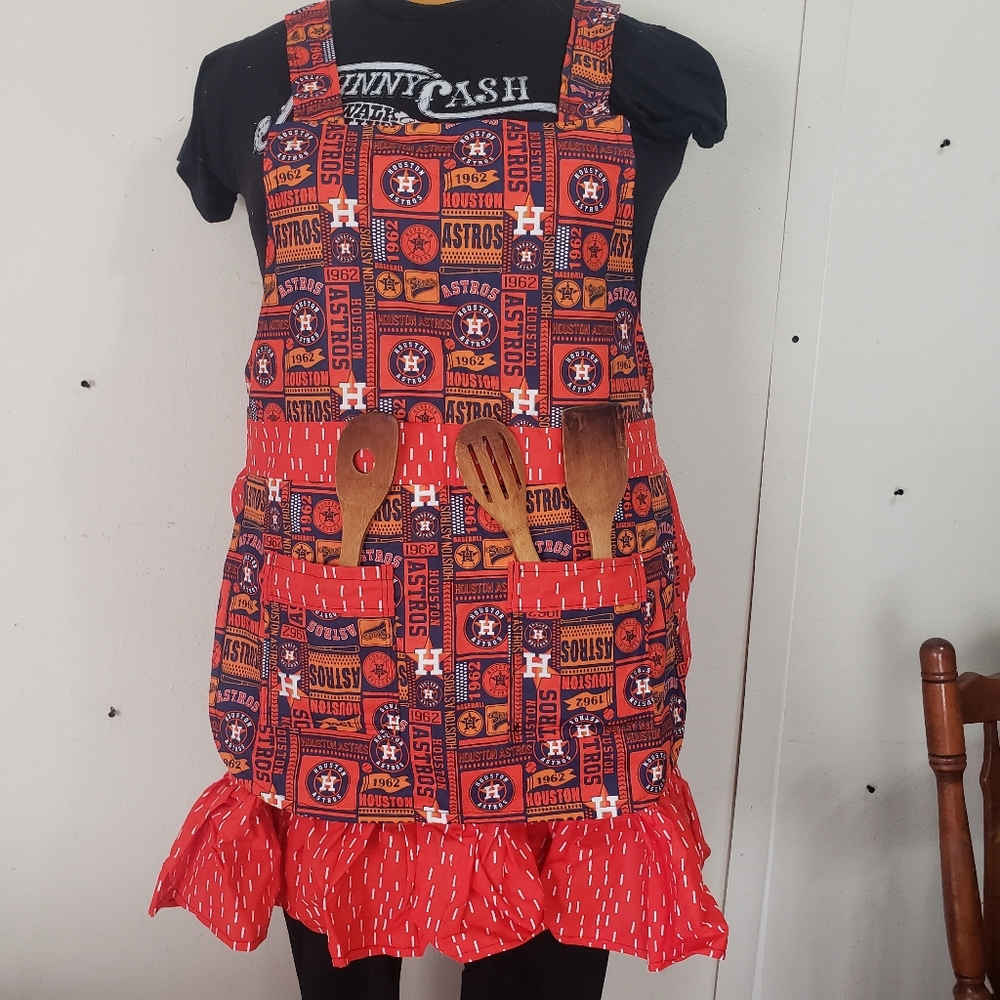Houston Astros Handmade Kitchen Apron